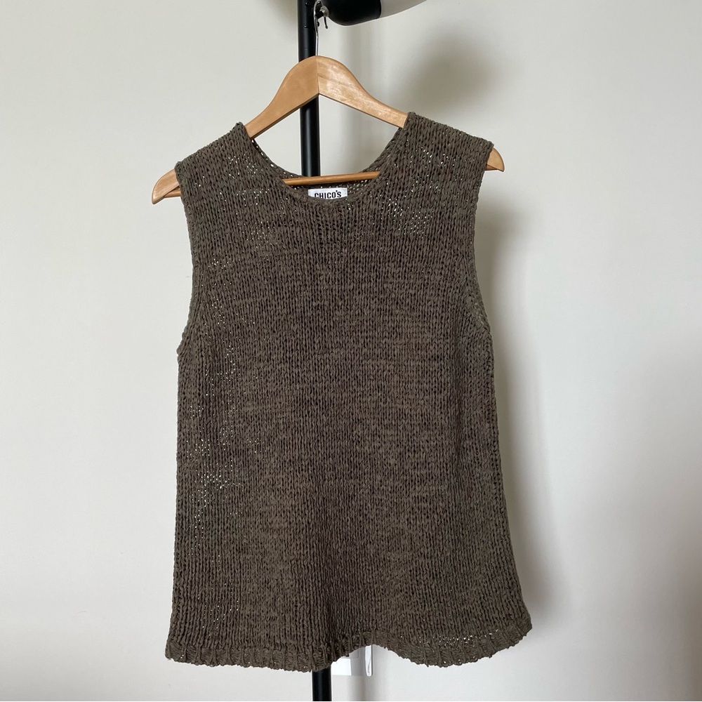 Khaki Knit Top